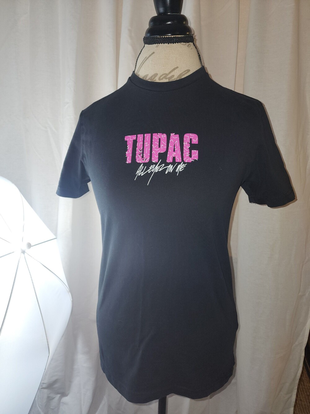 2PAC Black Tupac Graphic T-Shirt XS